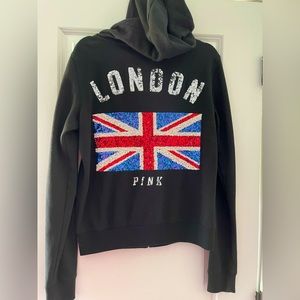 Victoria’s Secret PINK Sequin London Union Jack Hoodie